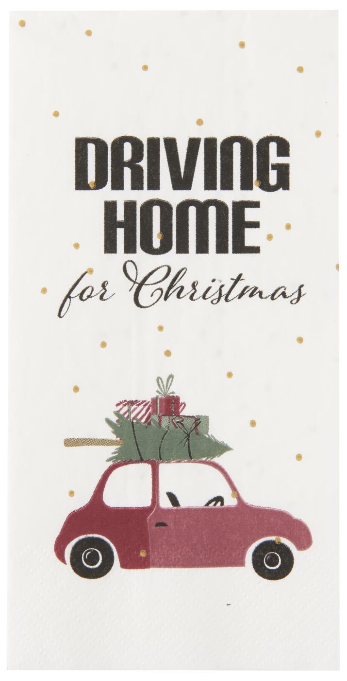 Serviett "DRIVING HOME FOR CHRISTMAS"